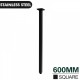 600mm Square Nero Black Ceiling Shower Arm